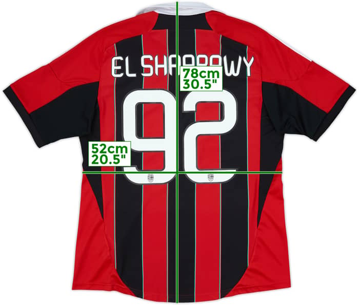 2012-13 AC Milan Home Shirt El Shaarawy #92 - 8/10 - (L)