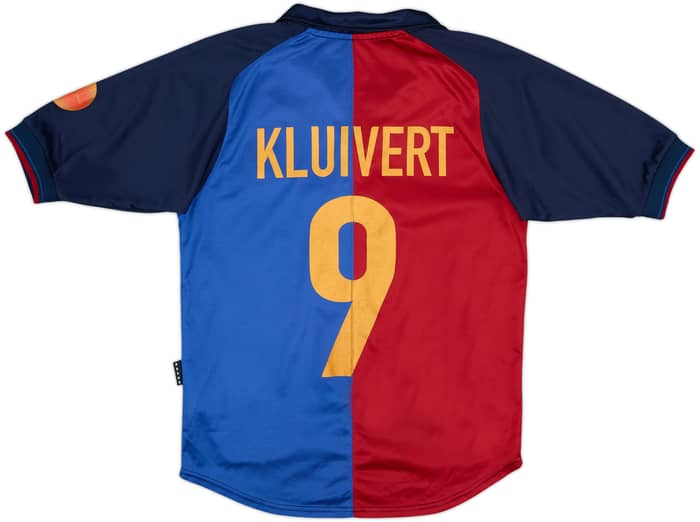 1999-00 Barcelona Centenary Home Shirt Kluivert #9 - 7/10 - (13-14 Years)