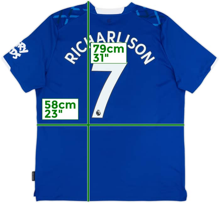 2019-20 Everton Home Shirt Richarlison #7 - 8/10 - (XXL)