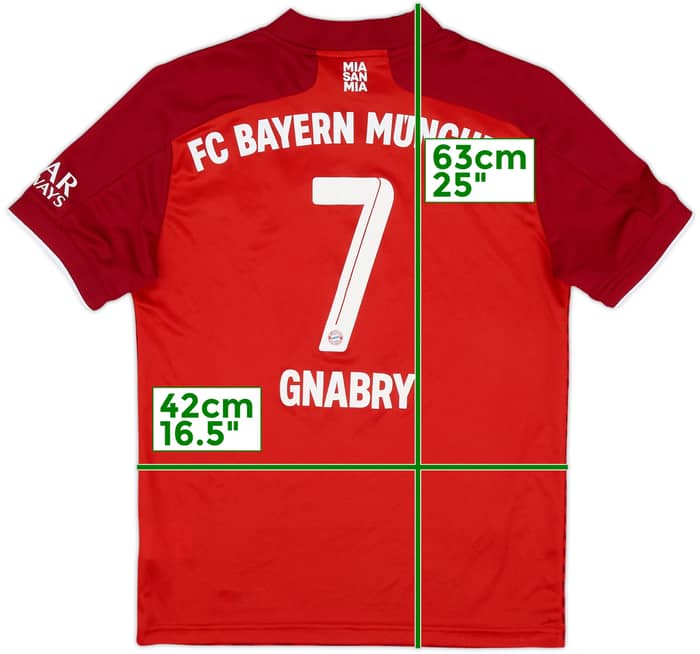 2021-22 Bayern Munich Home Shirt Gnabry #7 - 8/10 - (L.Boys)