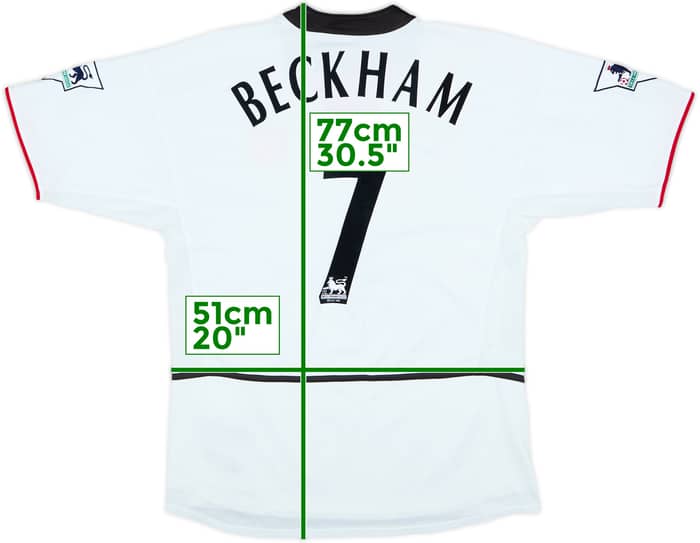2002-03 Manchester United Away Shirt Beckham #7 - 7/10 - (M)