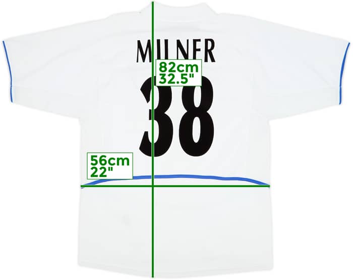 2002-03 Leeds United Camiseta Local Milner #38 - 5/10 - (L)