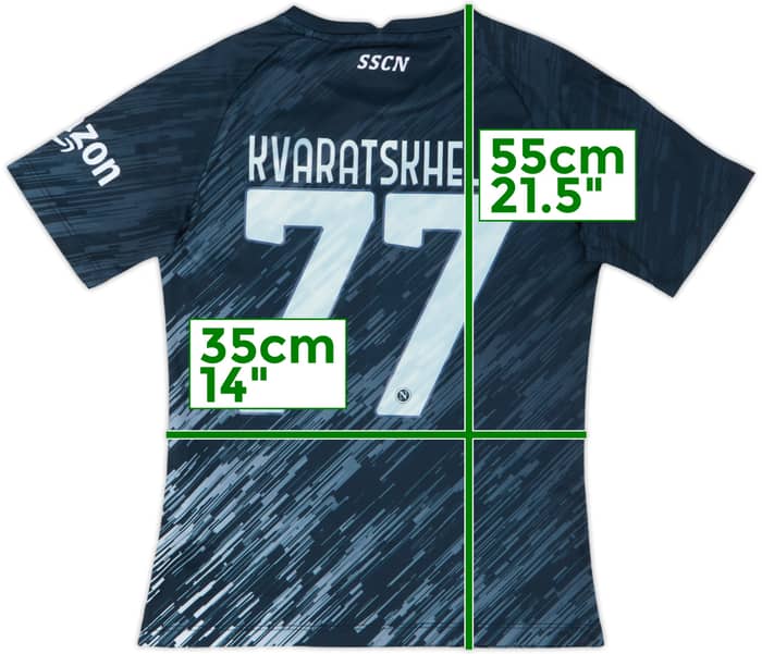 2022-23 Napoli Third Shirt Kvaratskhelia #77 - 8/10 - (S.Boys)