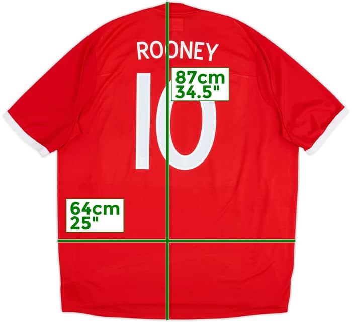 2010-11 England Away Shirt Rooney #10 - 9/10 - (3XL)
