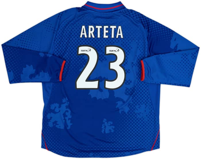 Camiseta de manga larga de local del Rangers 2002-03 Arteta #23 - 8/10 - (XXL)