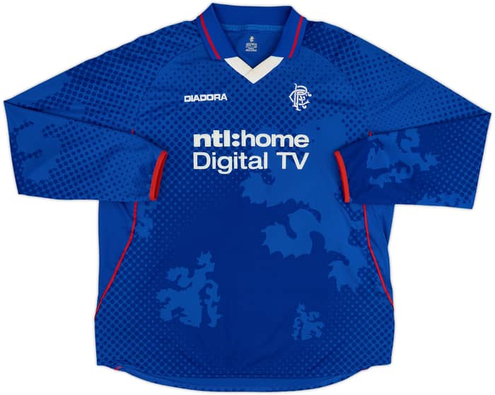 Camiseta de manga larga de local del Rangers 2002-03 Arteta #23 - 8/10 - (XXL)