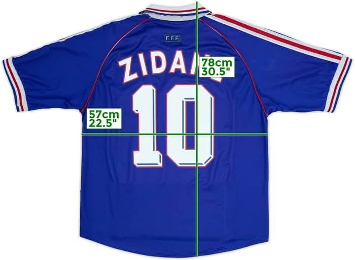 1998-00 France 'Pour Toi Zidane' Home Shirt Zidane #10 - 5/10 - (L)