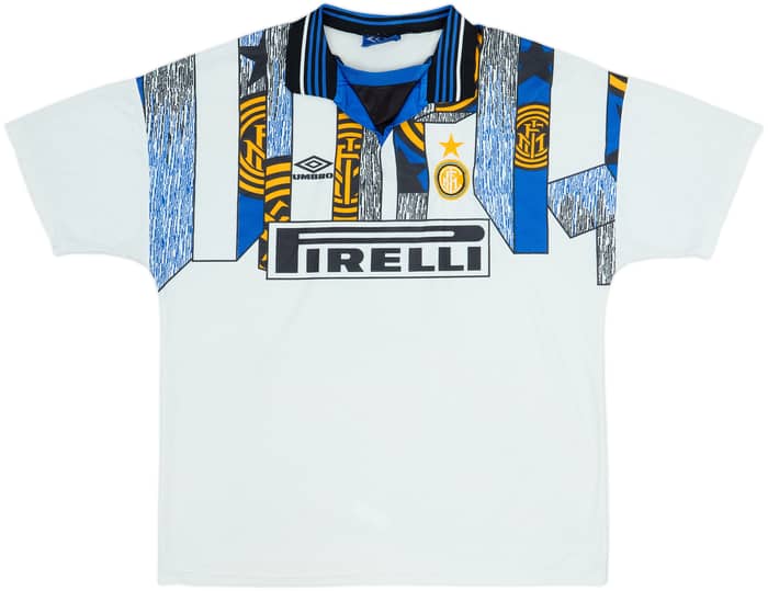 1995-96 Inter Milan Away Shirt R.Carlos #6 - 8/10 - (XL)