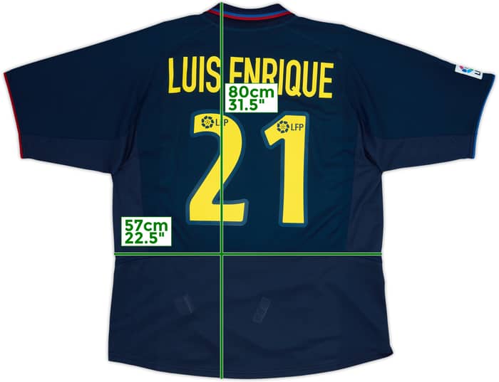 2002-03 Barcelona Away Shirt Luis Enrique #21 - 9/10 - (L)