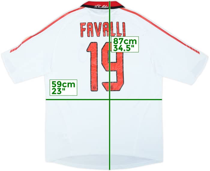 2005-06 AC Milan Player Issue Away Shirt Favalli #19 - 5/10 - (XL)