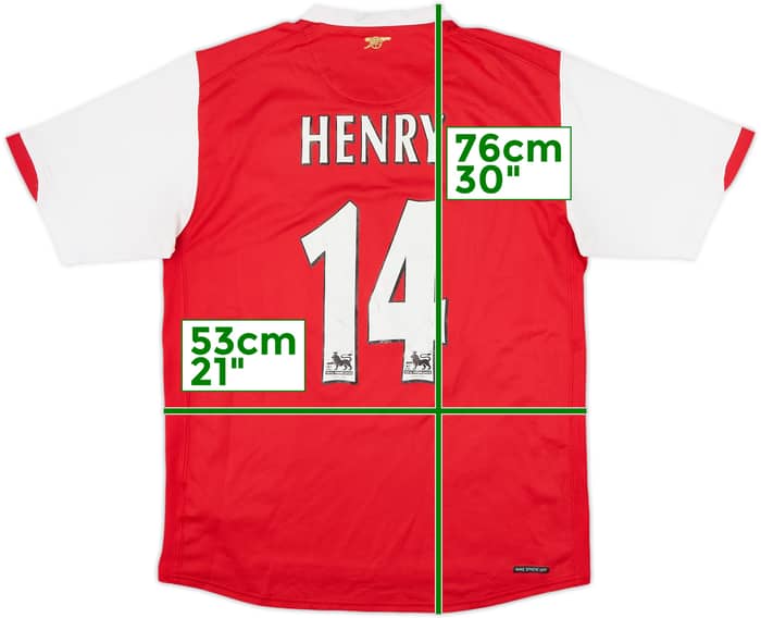 2006-08 Arsenal Home Shirt Henry #14 - 5/10 - (M)
