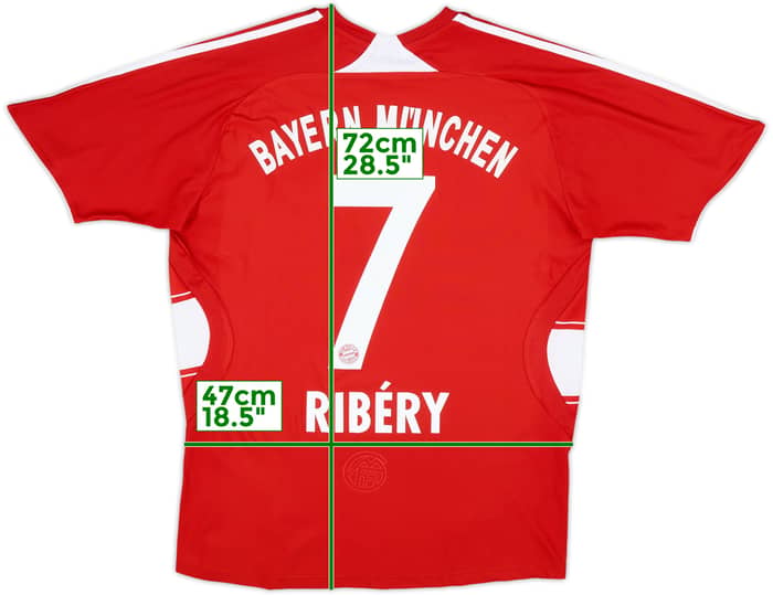 2008-09 Bayern Munich Home Shirt Ribery #7 - 8/10 - (XL.Boys)