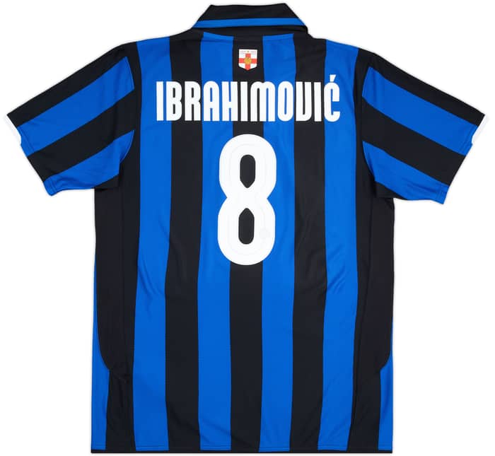 2007-08 Inter Milan Centenary Home Shirt Ibrahimovic #8 - 8/10 - (L)