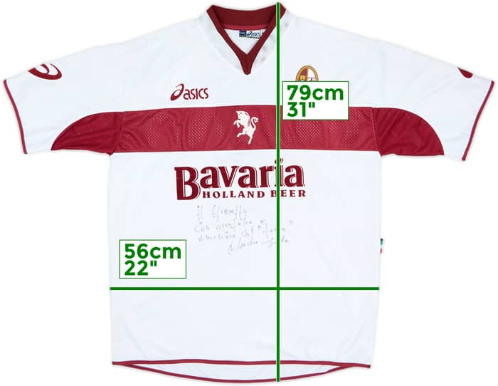 Camiseta de visitante firmada #7 del Torino 2004-05 - 6/10 - (L)
