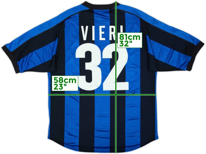 1999-00 Inter Milan Signed Home Shirt Vieri #32 - 5/10 - (L)