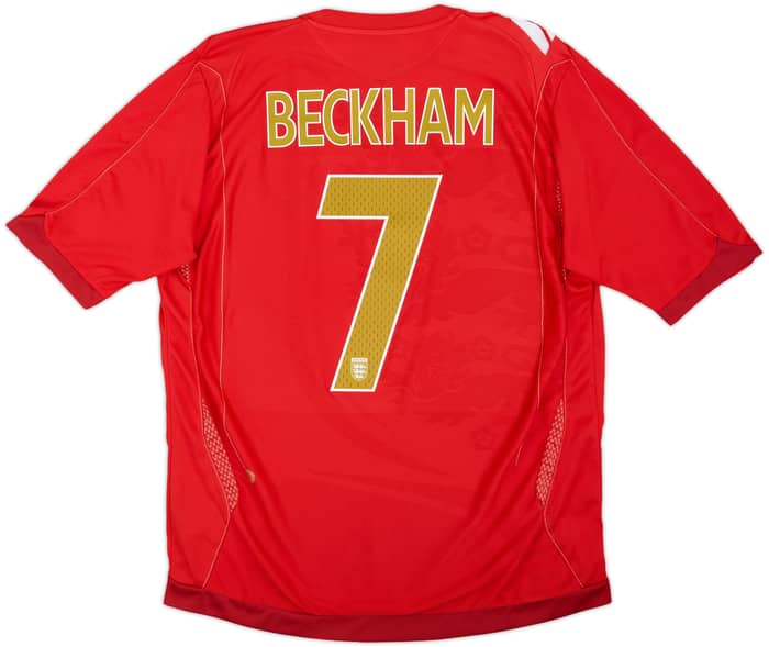 2006-08 England Away Shirt Beckham #7 - 5/10 - (M)