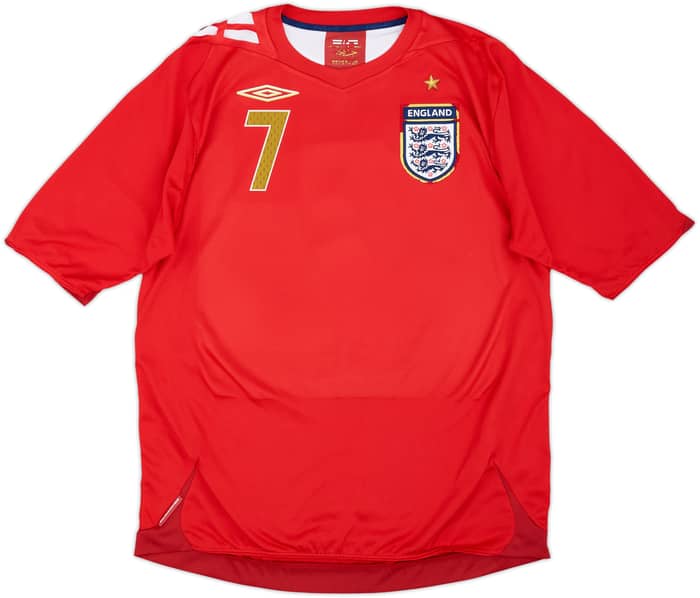 2006-08 England Away Shirt Beckham #7 - 5/10 - (M)