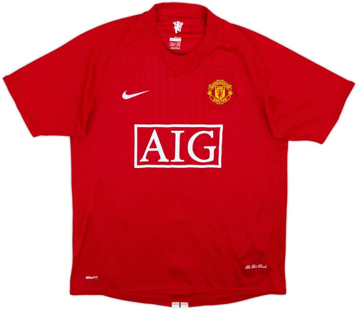 2007-09 Manchester United Home Shirt Ronaldo #7 - 9/10 - (L)