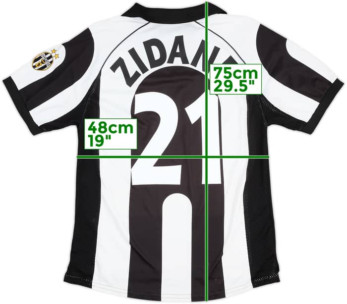 1997-98 Juventus Centenary Home Shirt Zidane #21 - 8/10 - (M)