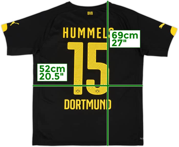 Camiseta de visitante del Borussia Dortmund 2014-16 Hummels #15 - 6/10 - (M)