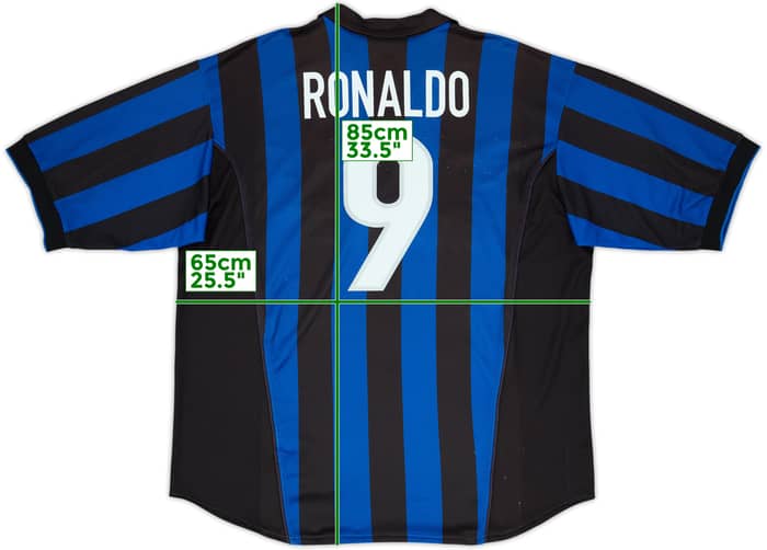 1998-99 Inter Milan Home Shirt Ronaldo #9 - 8/10 - (XXL)