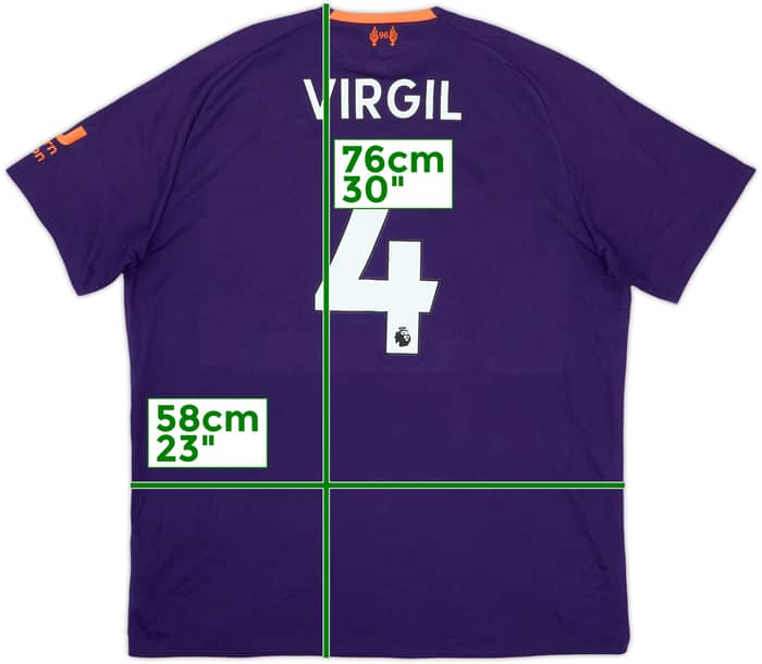 2018-19 Liverpool Away Shirt Virgil #4 - 6/10 - (XL)