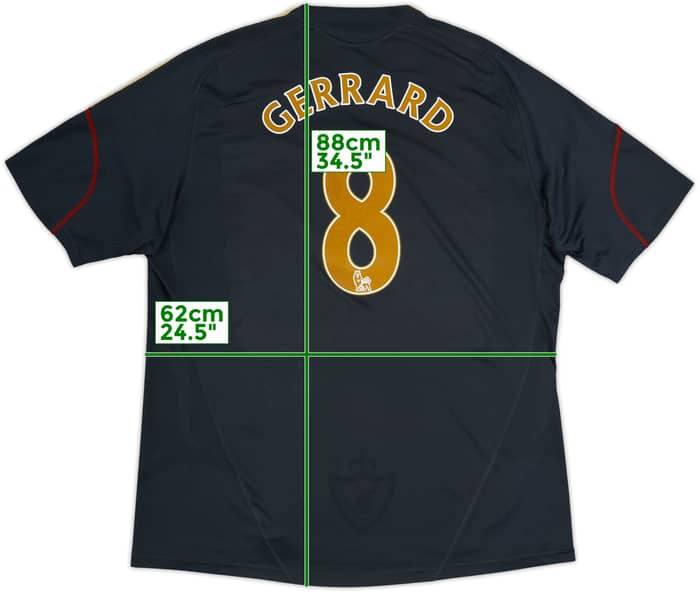 2009-10 Liverpool Away Shirt Gerrard #8 - 5/10 - (XXL)