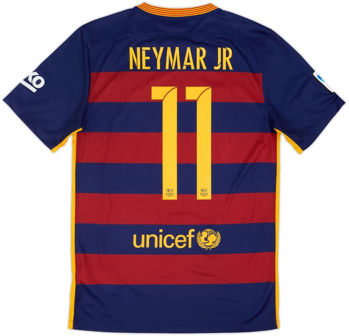 2015-16 Barcelona Home Shirt Neymar Jr #11 - 8/10 - (S)