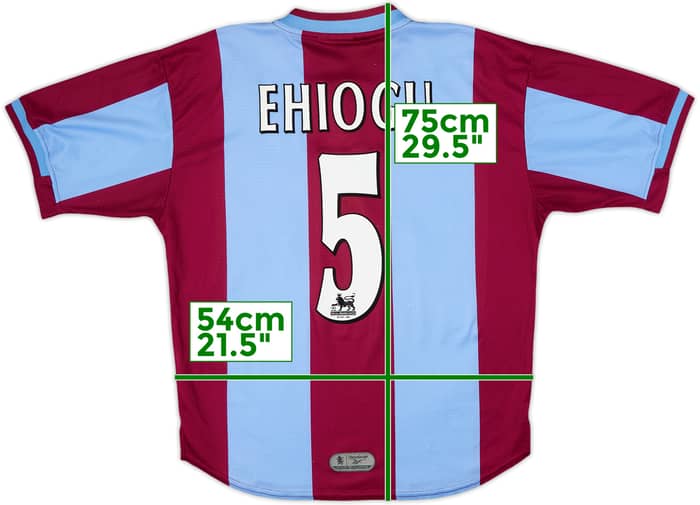 1999-00 Aston Villa Home Shirt Ehiogu #5 - 6/10 - (M)