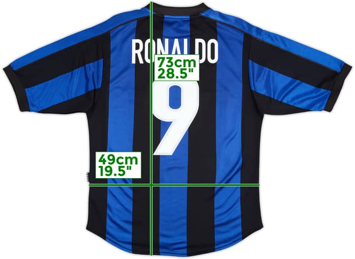 1999-00 Inter Milan Home Shirt Ronaldo #9 - 5/10 - (S)