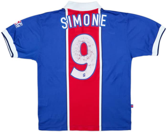 1997-98 Paris Saint-Germain Home Shirt Simone #9 - 7/10 - (S)