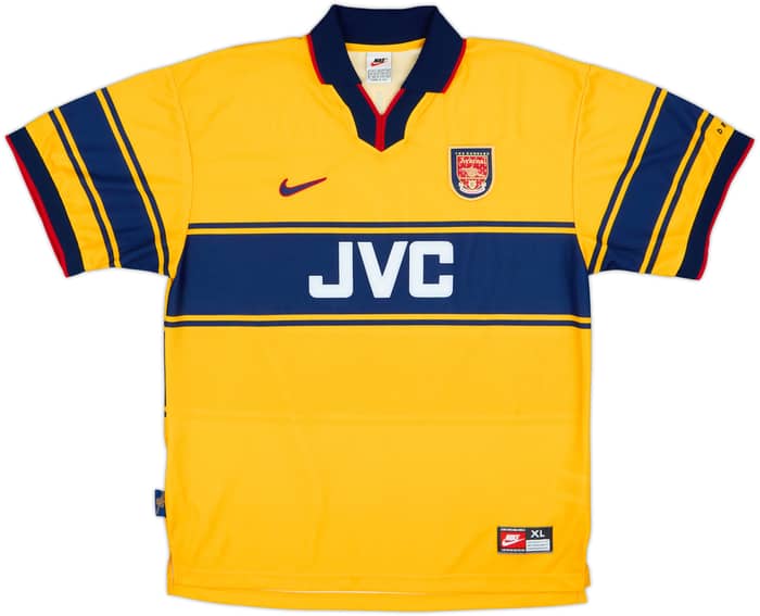 1997-99 Arsenal Away Shirt Bergkamp #10 - 8/10 - (XL)