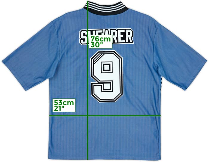 1996-97 Newcastle Away Shirt Shearer #9 - 8/10 - (L)