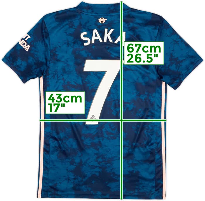 Camiseta de la tercera equipación del Arsenal 2020-21 Saka #7 - 10/10 - (XS)