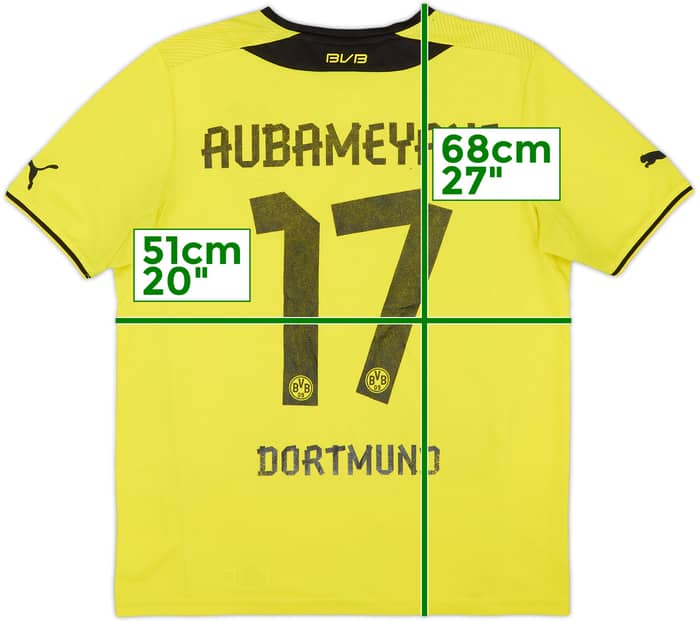 2013-14 Borussia Dortmund Home Shirt Aubameyang #17 - 5/10 - (15-16 Years)