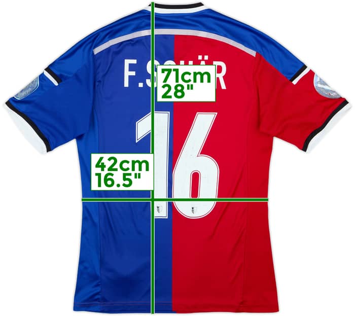 2014-15 FC Basel Home Shirt F.Schar #16 - 5/10 - (S)