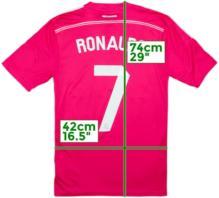 Camiseta de visitante del Real Madrid 2014-15 versión jugador Ronaldo #7 - 8/10 - (M)