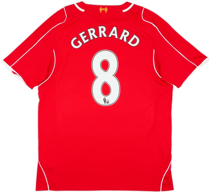 2014-15 Liverpool Home Shirt Gerrard #8 - 5/10 - (L)