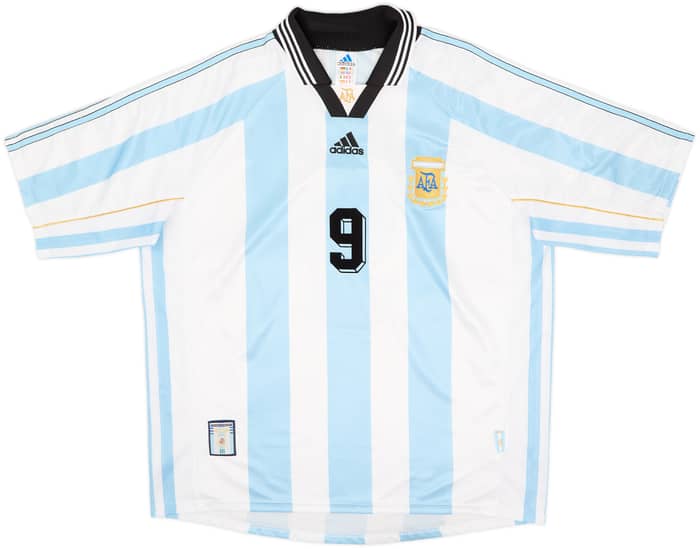 1998-99 Argentina Home Shirt Batistuta #9 - 7/10 - (XL)
