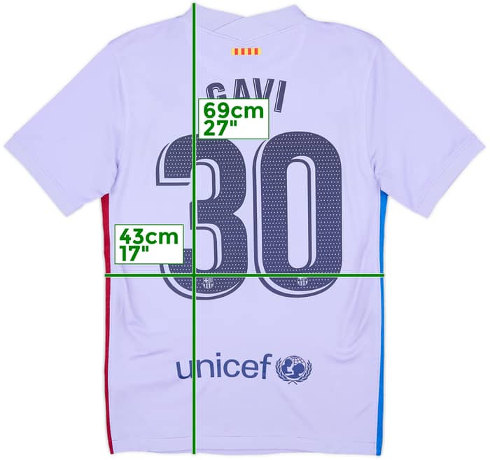 2021-22 Barcelona Away Shirt Gavi #30 - 7/10 - (XS)
