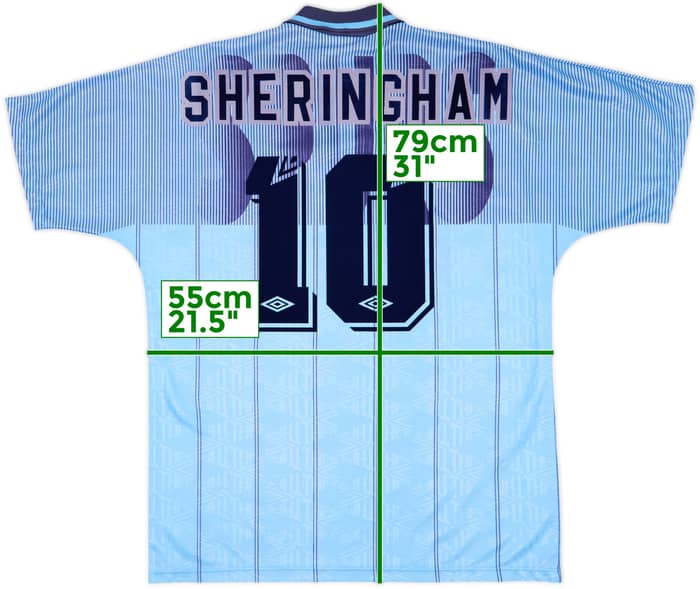 1991-94 Tottenham Third Shirt Sheringham #10 - 8/10 - (S)