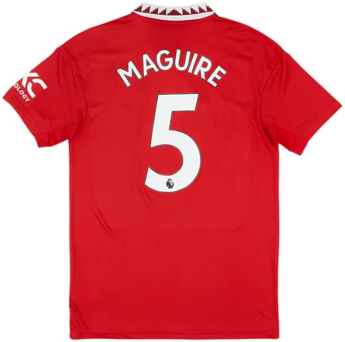 2022-23 Manchester United Home Shirt Maguire #5 - 6/10 - (M)