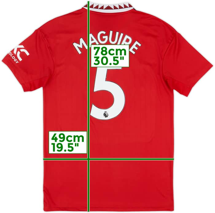 2022-23 Manchester United Home Shirt Maguire #5 - 6/10 - (M)