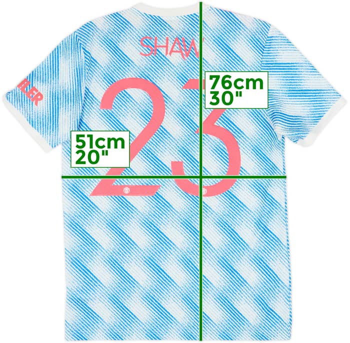 2021-22 Manchester United Away Shirt Shaw #23 - 10/10 - (M)