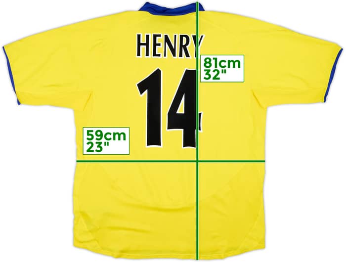 2003-05 Arsenal Away Shirt Henry #14 - 6/10 - (XL)