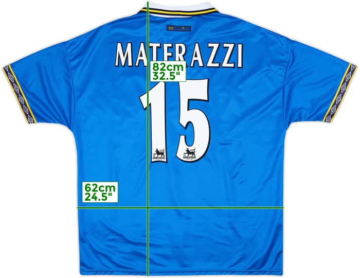 1997-99 Everton Home Shirt Materazzi #15 - 8/10 - (XXL)