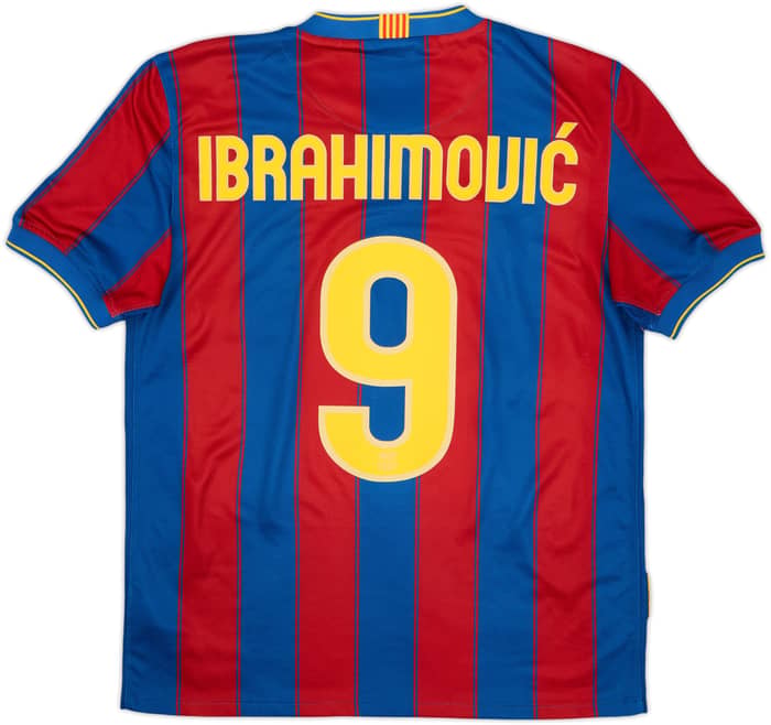2009-10 Barcelona Home Shirt Ibrahimovic #9 - 8/10 - (M)