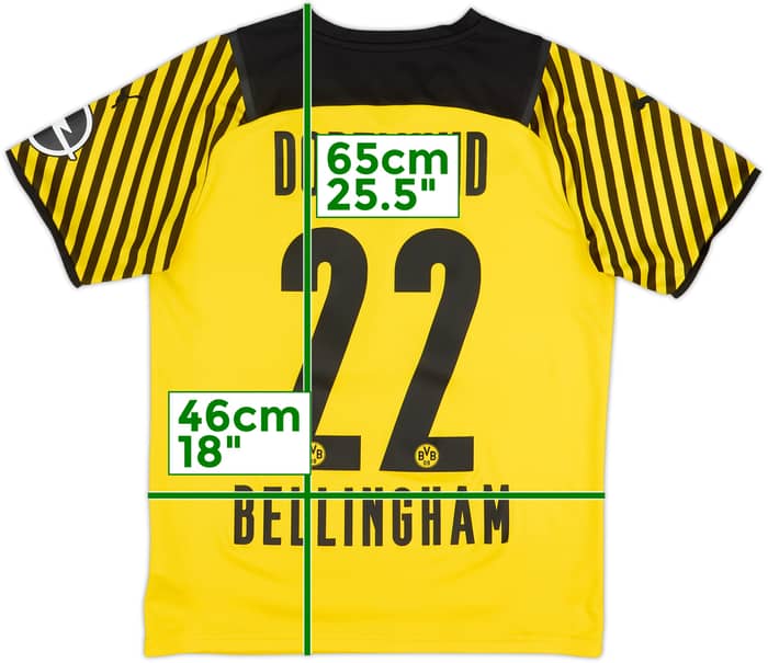 2021-22 Borussia Dortmund Camiseta Local Bellingham #22 - 9/10 - (M)