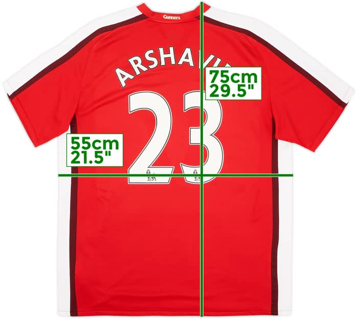 2008-10 Arsenal Home Shirt Arshavin #23 - 8/10 - (L)