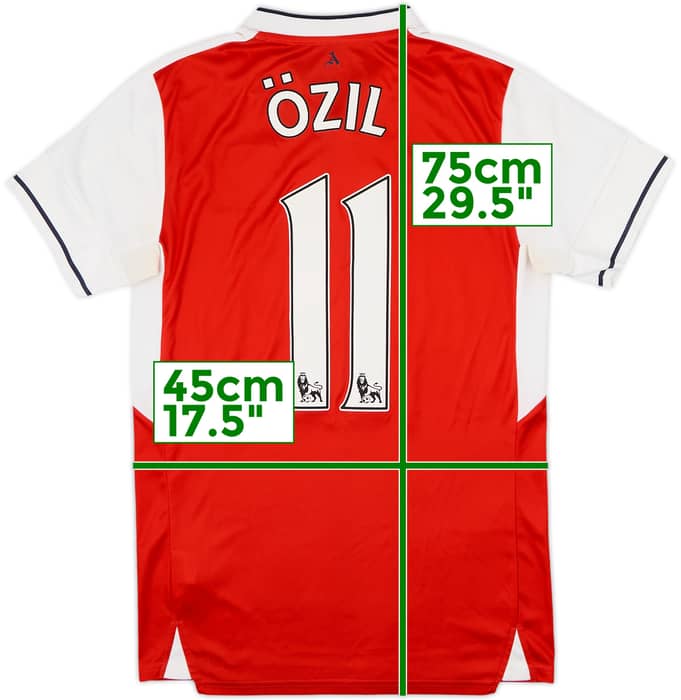 2016-17 Arsenal Home Shirt Ozil #11 - 5/10 - (S)